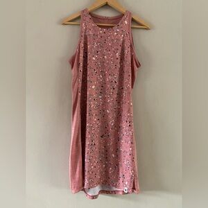 Smartwool Women’s Salmon Pink Confetti Merino Blend Sport Tank Dress Size SMALL